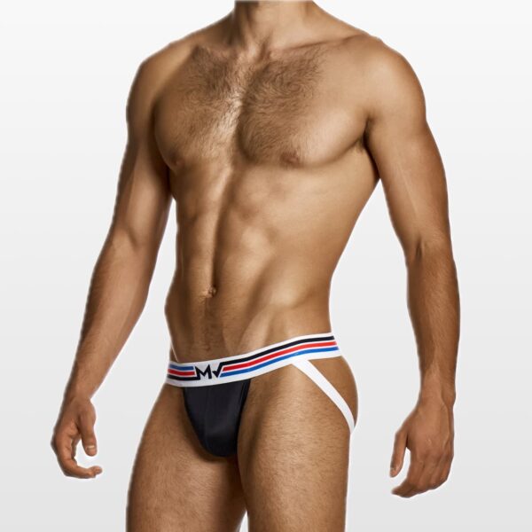 03513-black-(1) Modus Vivendi muški jockstrap s efektom „druge kože“ u crnoj boji