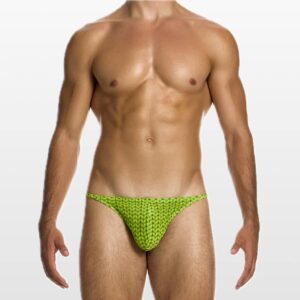Modus Vivendi muške string gaće – jarko zeleni print