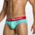 05514-mint-(3) Modus Vivendi muške slip gaće u mint boji sa crvenim pojasom