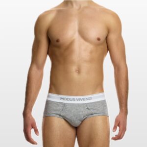 12412-grey-(1) Modus Vivendi sivi muški slip sa belim pojasom