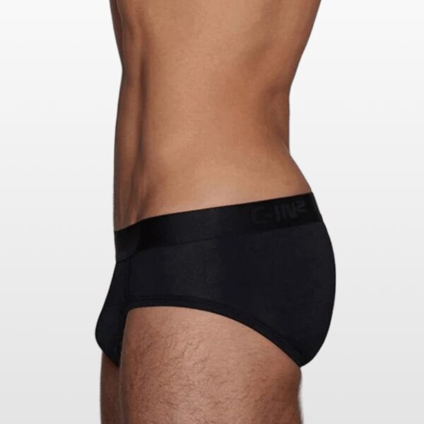 2803-black-(3) C-IN2 Minimal slip gaće srednjeg struka od modala – crne