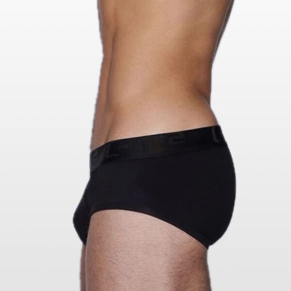 4003A-black-(3) C-IN2 Core slip gaće srednjeg struka od 100% pamuka – crne