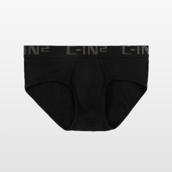 4003A-black-(4) C-IN2 Core slip gaće srednjeg struka od 100% pamuka – crne