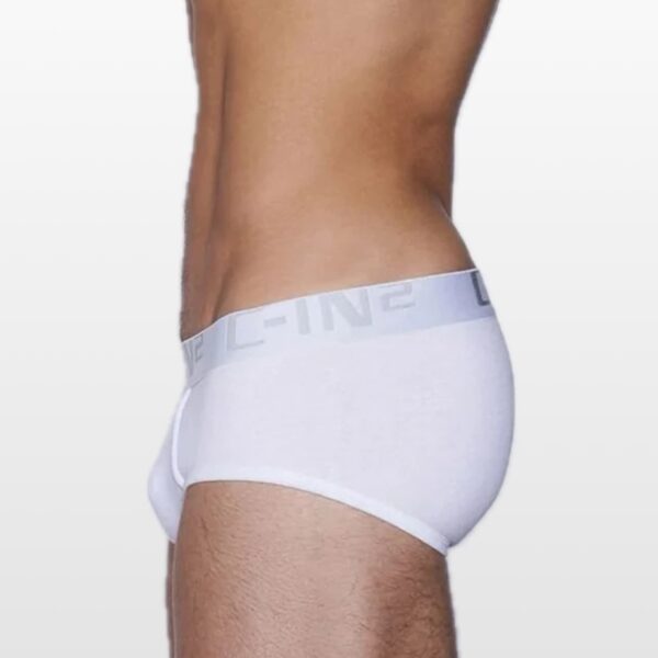 4003A-white-(3) C-IN2 Core slip gaće srednjeg struka od 100% pamuka – bele