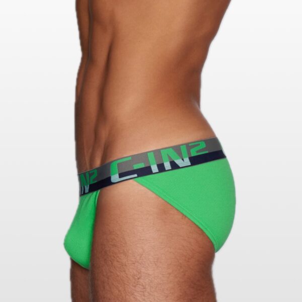 8012A-green-(3) C-IN2 C-Theory Dash tanga gaće od pamuka – Godfry zelena