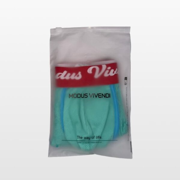 05514m-3 Modus Vivendi muške slip gaće u mint boji sa crvenim pojasom